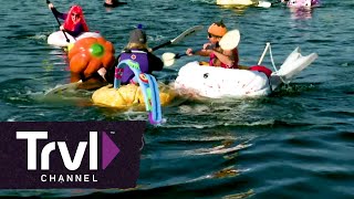 The Damariscotta Pumpkin Regatta  Travel Channel [upl. by Roseanne]