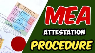 MEA ATTESTATION PROCEDURE  MEA APOSTILLE PROCESS  E SANAD ATTESTATION INDIA  FEES  COST  INDIA [upl. by Yllah560]