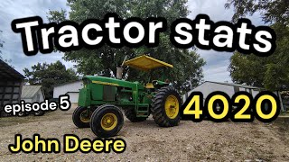 Tractor stats  Episode 5 4020 John Deere [upl. by Stormie2]