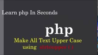 PHP How To Convert All Sentence Letter to Upper case [upl. by Artemis952]