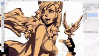 Paint a manga character in Photoshop with Genzoman part 1 [upl. by Rawden]