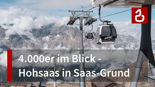 Seilbahn KreuzbodenHohsaas in SaasGrund  Mit Kurve über die Gletschermoräne [upl. by Itch942]