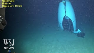 Watch New Footage Reveals Titan Submersible Wreckage as Investigation Continues  WSJ News [upl. by Anaytat]