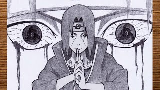 How to draw Itachi Uchiha from Naruto  Itachi Uchiha drawing step by step  Tutorial [upl. by Niuqaoj331]