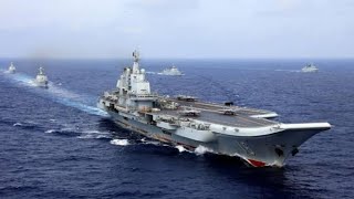 Chinese Aircraft carrier Shandong joined by two large destroyers [upl. by Hirz]