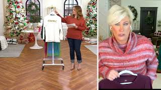 Jingle Belles by Kim Gravel TripleLuxe Knit Sequin Sayings Top on QVC [upl. by Morena]