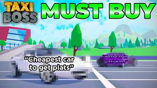 5 Cars you must buy in Taxi Boss Roblox Taxi Boss [upl. by Lennad]