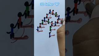 ✨3d R drawing ✨shorts drawingtutorial artlesson learntodraw easydrawing stepbystepdrawing art [upl. by Dunaville]