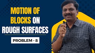 Problem 8 with Solution  Motion of Blocks on Rough Surfaces  NEET IIT physics [upl. by Nevur]