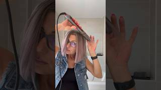 Locken mit Glätteisen 😍 easy hairtok haarstyling haartutorial hairstyle bobhairstyle hair [upl. by Terchie128]