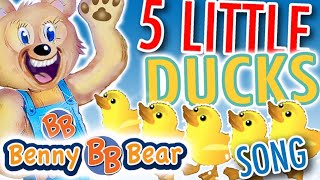 🌈5little ducks🐤Nursery Rhymes Children’s SongsKids’EntertainmentPreschool Songs ToddlerFunDuckSong [upl. by Guinn]