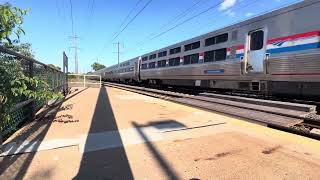 Amtrak Northeast Corridor Action Florida Train Bristol Pennsylvania 9222024 [upl. by Enyawal935]