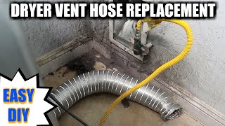 How to Install A new Dryer Vent Hose  Dryer vent hose replacement  DIY Home Repairs [upl. by Nicko]