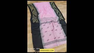 Puja Special Organza Masline Jamdani Saree  Baba Saree Centre  Babasareecom babasaree [upl. by Anhej]