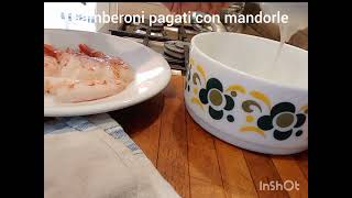 gamberoni panati con mandorlefood cooking cucinaitaliana [upl. by Enyamert]