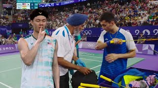 Lakshya Sen vs Lee Zii Jia Lakshya Sen Injured Bronze Medal Badminton Highlights Paris Olympics 2024 [upl. by Brigham842]