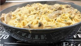 Tagliatelles au poulet et champignons à la sauce crémeuse [upl. by Porett312]