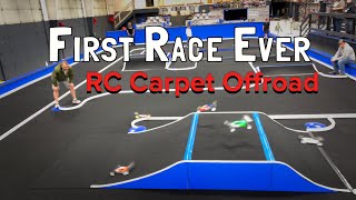 First Ever Race on our new Offroad RC Carpet Track [upl. by Aivad]