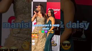 😍Manisharani amp daisy shah together 🫠at ITA award blue carpet 2024youtubeshorts manisharani [upl. by Yrian]