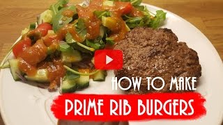 The secret of a perfect Prime Rib Burger Patty  How to make nordic food [upl. by Eseenaj]