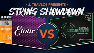 String Showdown  Cleartone Phosphor Bronze Vs Elixir Nanoweb 8020 Acoustic guitar Strings [upl. by Ynotna]