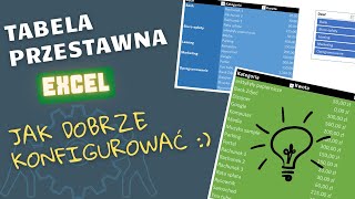 10 porad jak tworzyć i konfigurować tabelę przestawną Excel [upl. by Laup]