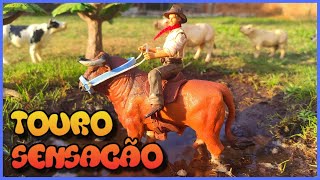 Fazenda de Brinquedo COLOCANDO OS ARREIOS NO TOURO SENSAÇÃO [upl. by Ketty824]