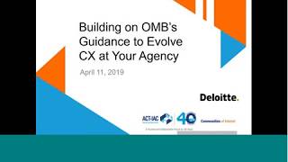 Customer Experience COI Building on OMB’s Guidance to Evolve CX at Your Agency [upl. by Buffum]