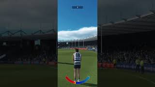 Tyson Stengle kicks a 40 metre banana after the siren AFL 23 [upl. by Yetti]