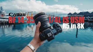 Canon RF 1435mm f4L IS USM 8K Video Test Tested with Canon R5 in 8K RAW Light [upl. by Nnairek973]