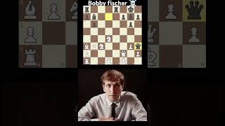 Bobby Fischer brilliancy 🗿 chess bobbyfisher magnuscarlsen gmhikaru mikhailtal gothamchess [upl. by Tabby772]