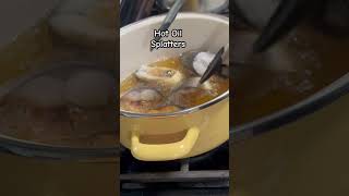 Sometimes fish frying is a tough job asmr Frying Milkfish Hot Oil Splatter [upl. by Sal]