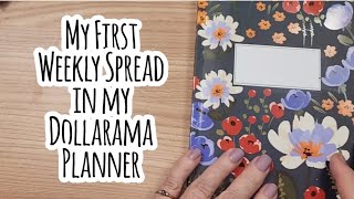 A Weekly Spread in my Giveaway Dollarama Planner [upl. by Germaine377]