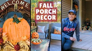 Fall Front Porch Transformation ON A BUDGET [upl. by Novanod]