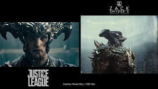 Justice League Comparison 2017 vs 2021  Steppenwolfs Arrival [upl. by Lari606]