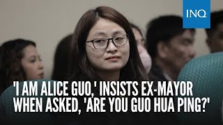 I am Alice Guo insists exmayor when asked Are you Guo Hua Ping [upl. by Damaris]