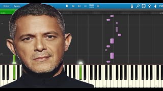 Alejandro Sanz  Pisando Fuerte  Piano Tutorial [upl. by Doowrehs]