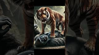 Tiger VS snake VS Kingkong VS Lion VS wusong Who win animals strong tiger  lion funny movie [upl. by Rednas466]