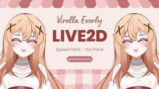 LIVE2D MODEL SPEEDPAINT  VIRELLA EVERLY MODEL ibispaintx [upl. by Adrell]