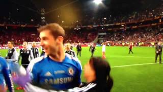 Ivanovic grabs and squeezes Eva Carneiro hot Chelsea physio in Europa league Final [upl. by Ailati430]