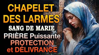 Chapelet des LARMES de SANG de la VIERGE MARIE🙏Très Puissante Prière PROTECTION et DÉLIVRANCE [upl. by Aicinet]