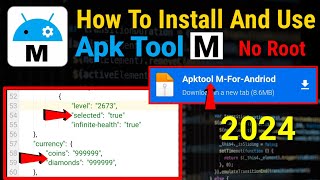 How to Install And Use Apk Tool M No Root 2024 [upl. by Ayaet]