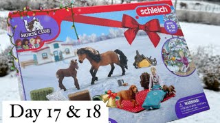 Schleich Horse Club Advent Calendar 2023  Day 17 amp 18 [upl. by Naujal]