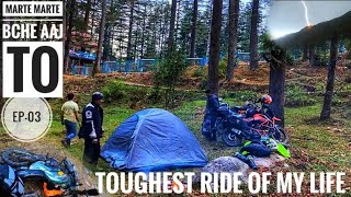 Snow Strom aur Thunder Lightning se Bal Bal Bache  Toughest Ride of My Life  Camping at Devidarh [upl. by Brown]