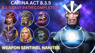 MCOC Act 835 Easy path Completion with Havok Boss  Weapon Sentinel Nanites Path [upl. by Deering]