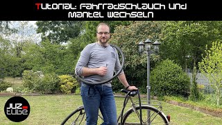 Tutorial Fahrradschlauch und Mantel am Hinterrad wechseln [upl. by Ahseinod]