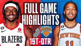 New York Knicks vs Portland Trail Blazers Highlights 1stQTR HD  January 09  2023–24 NBA season [upl. by Smitty]