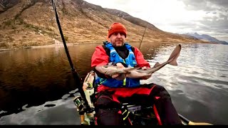 Catching spur dogs Kayak fishing and wild camping on loch Etive [upl. by Anomahs488]