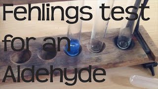 Fehlings test for an Aldehyde  Chemistry ALevel Required Practical [upl. by Aillicec]