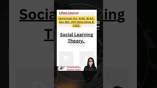 Social Learning Theory  ugcnet2024 ctet2024 youtubeshorts shorts ytshorts [upl. by Anawt403]